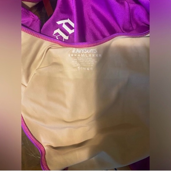 Purple Ravesuits  'Bad & Boujee' one piece Swimsuit - Picture 6 of 6